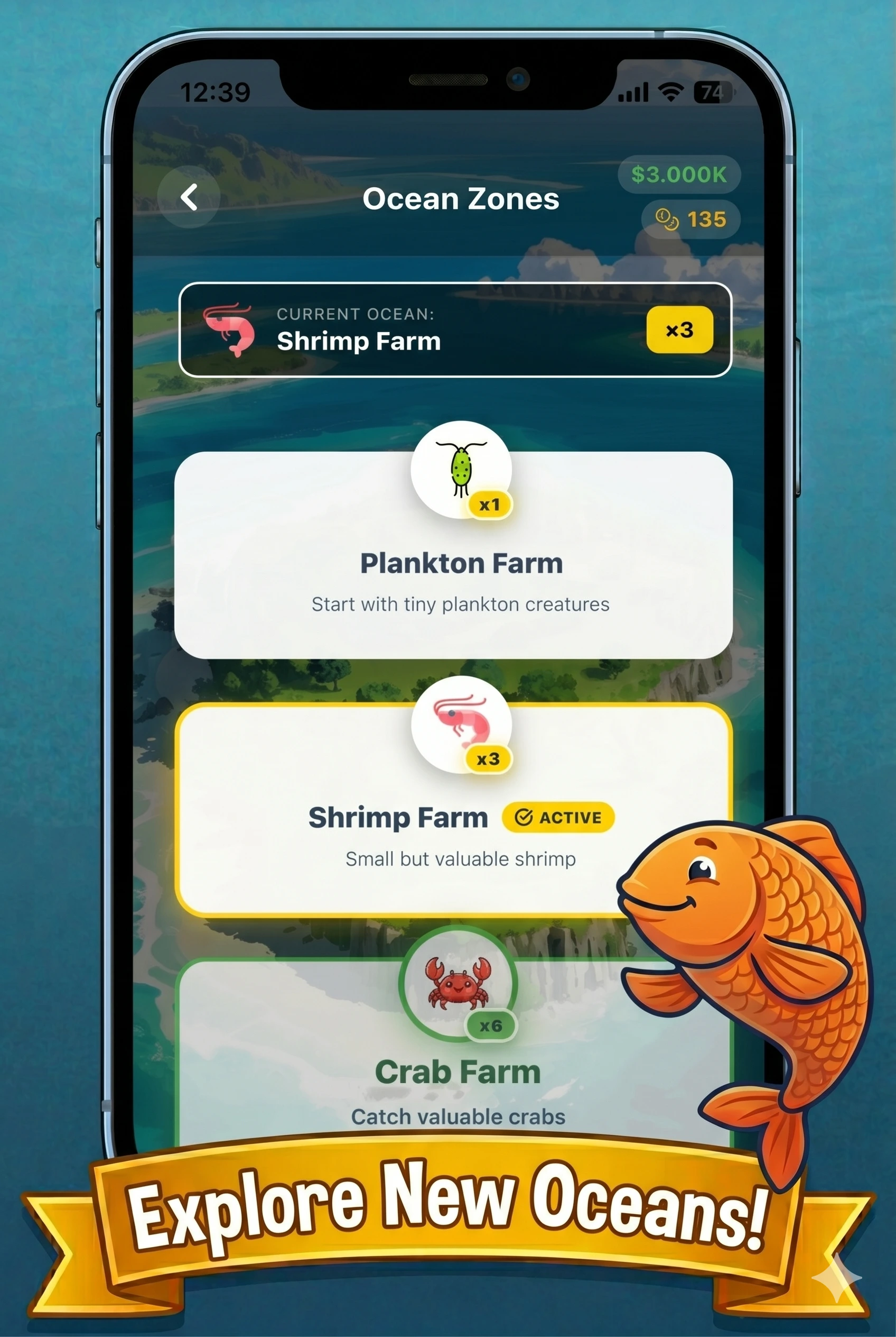 Fish-Inc various ocean environments